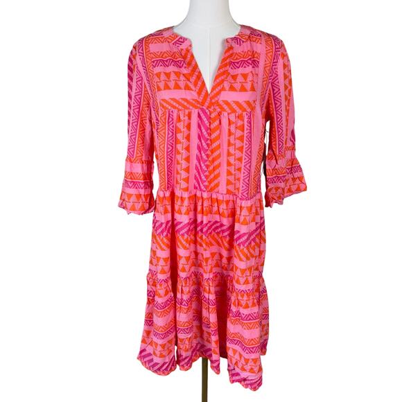 Goa Beachwear by Japna Boho Flowy Mini Dress US Women's M - Picture 1 of 7